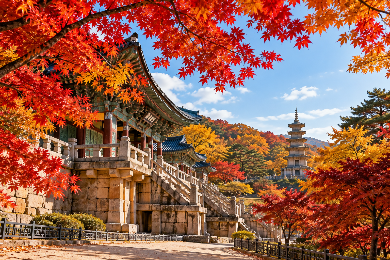 คยองจู (Gyeongju) ใบไม้เปลี่ยนสีกับเมืองประวัติศาสตร์